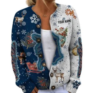 Detroit Tigers Women’s Knit Sweater Customize Name