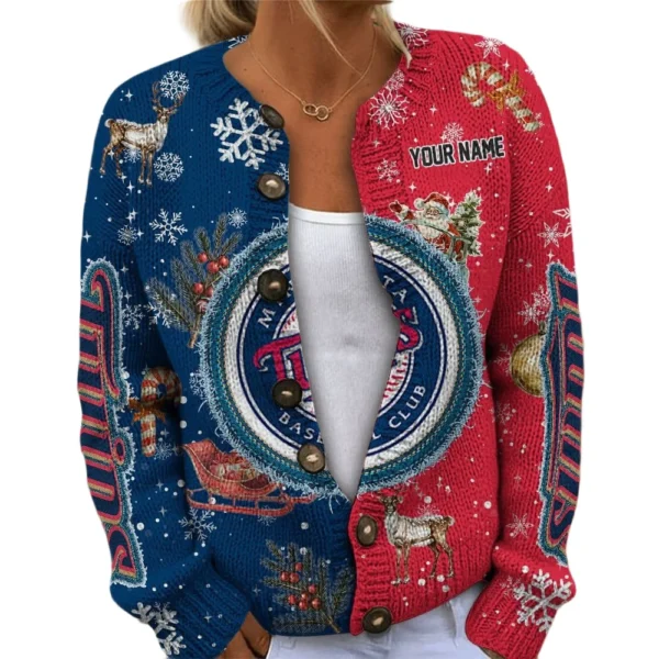 Minnesota Twins Women’s Knit Sweater Customize Name