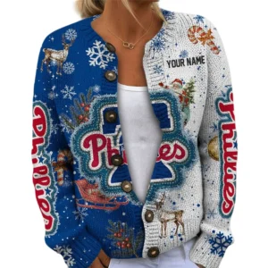 Philadelphia Phillies Women’s Knit Sweater Customize Name