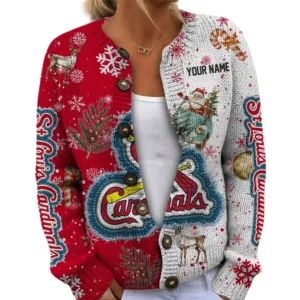 St. Louis Cardinals Women’s Knit Sweater Customize Name