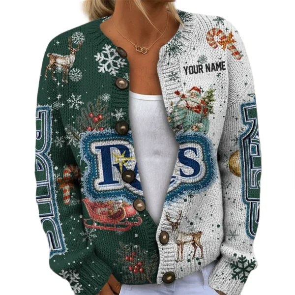 Tampa Bay Rays Women’s Knit Sweater Customize Name