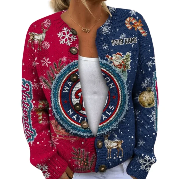 Washington Nationals Women’s Knit Sweater Customize Name