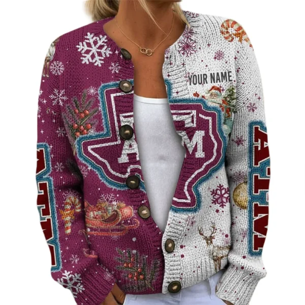 Texas A&M Aggies Women’s Knit Sweater Customize Name