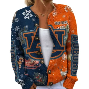Auburn Tigers Women’s Knit Sweater Customize Name
