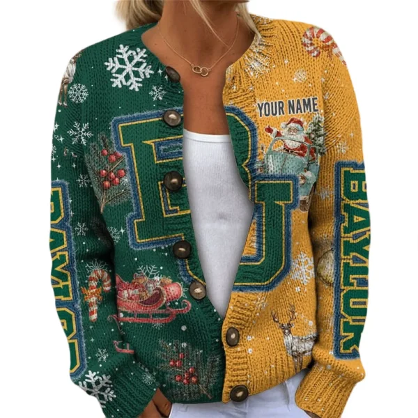 Baylor Bears Women’s Knit Sweater Customize Name