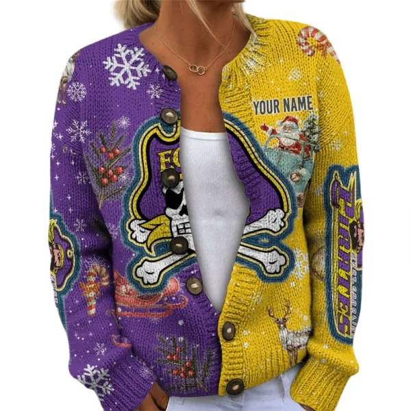 East Carolina Pirates Women’s Knit Sweater Customize Name