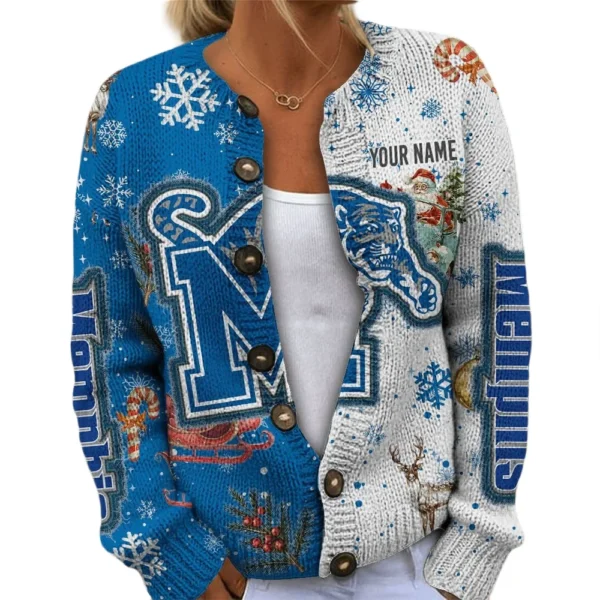 Memphis Tigers Women’s Knit Sweater Customize Name