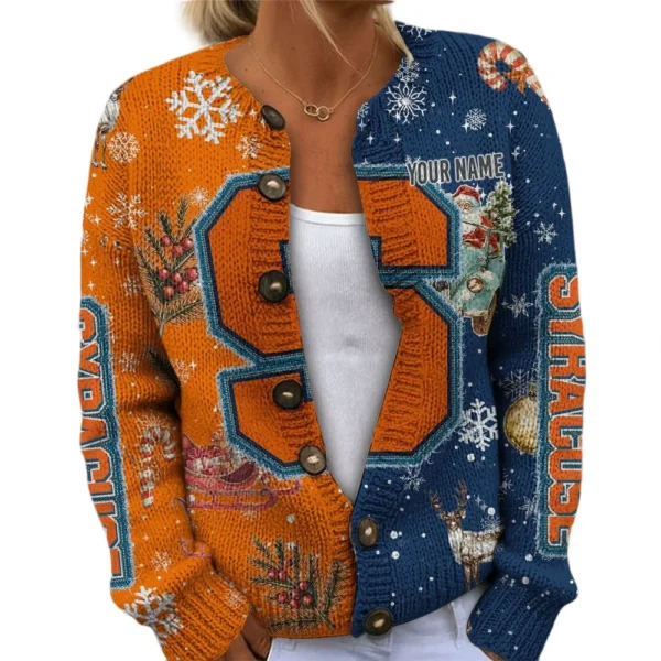 Syracuse Orange Women’s Knit Sweater Customize Name