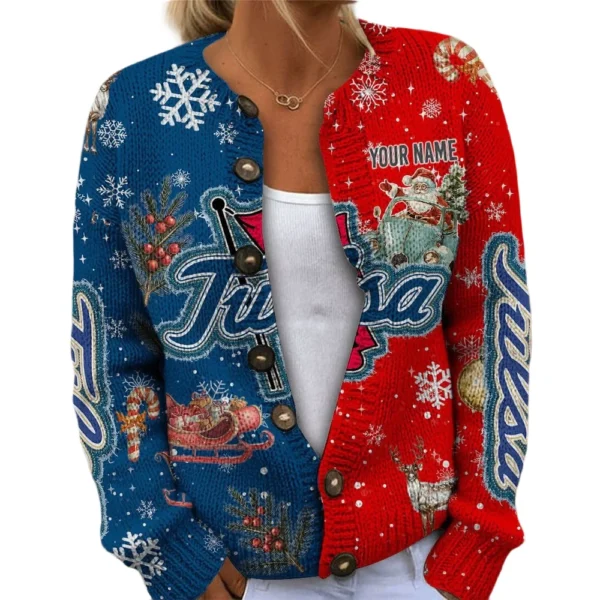 Tulsa Golden Hurricane Women’s Knit Sweater Customize Name
