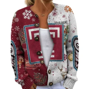 Temple Owls Women’s Knit Sweater Customize Name
