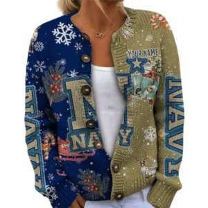 Navy Midshipmen Women’s Knit Sweater Customize Name