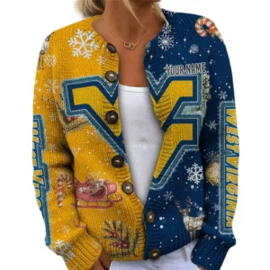 West Virginia Mountaineers Women’s Knit Sweater Customize Name