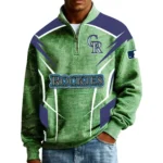 Colorado Rockies Men’s Quarter Zip Pullover Sweatshirt Waffle Knit Pocket 2026 Limited