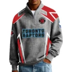 Toronto Raptors Men’s Quarter Zip Pullover Sweatshirt Waffle Knit Pocket 2026 Limited