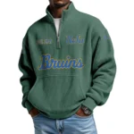 UCLA Bruins Men’s Quarter Zip Pullover Sweatshirt Waffle Knit Pocket