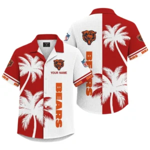 Chicago Bears Hawaiian Shirt Premium Lightweight Waffle Knit Customize Name