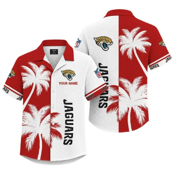 Jacksonville Jaguars Hawaiian Shirt Premium Lightweight Waffle Knit Customize Name