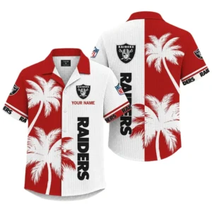 Las Vegas Raiders Hawaiian Shirt Premium Lightweight Waffle Knit Customize Name