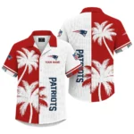 New England Patriots Hawaiian Shirt Premium Lightweight Waffle Knit Customize Name