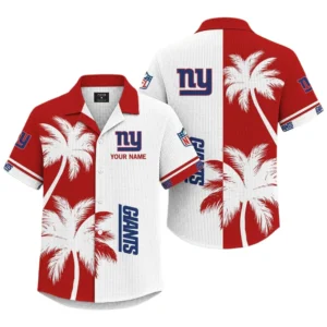 New York Giants Hawaiian Shirt Premium Lightweight Waffle Knit Customize Name
