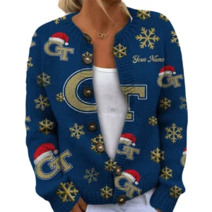 Georgia Tech Yellow Jackets Women’s Knit Sweater New 2026 Customize Name