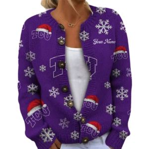 TCU Horned Frogs Women’s Knit Sweater New 2026 Customize Name
