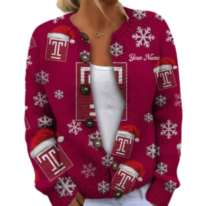 Temple Owls Women’s Knit Sweater New 2026 Customize Name