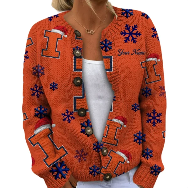 Illinois Fighting Illini Women’s Knit Sweater New 2026 Customize Name
