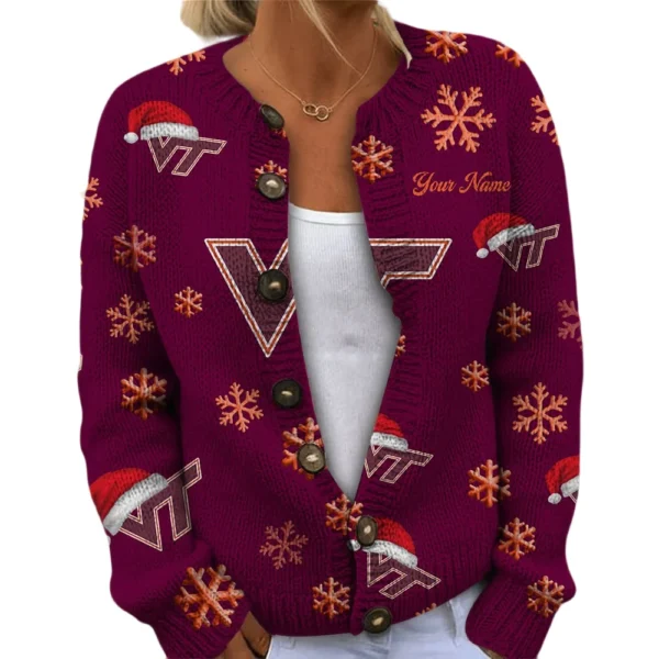 Virginia Tech Hokies Women’s Knit Sweater New 2026 Customize Name