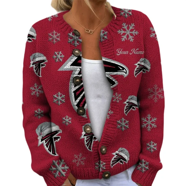 Atlanta Falcons Women’s Knit Sweater New 2026 Customize Name