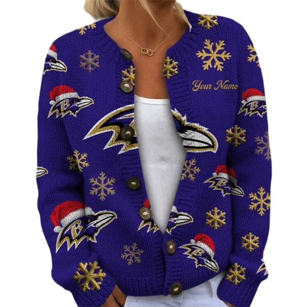 Baltimore Ravens Women’s Knit Sweater New 2026 Customize Name