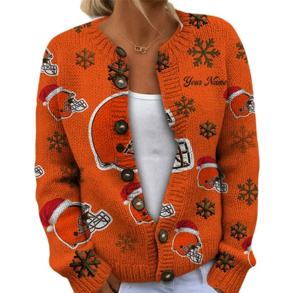 Cleveland Browns Women’s Knit Sweater New 2026 Customize Name