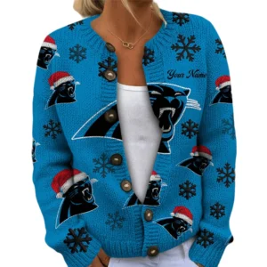 Carolina Panthers Women’s Knit Sweater New 2026 Customize Name