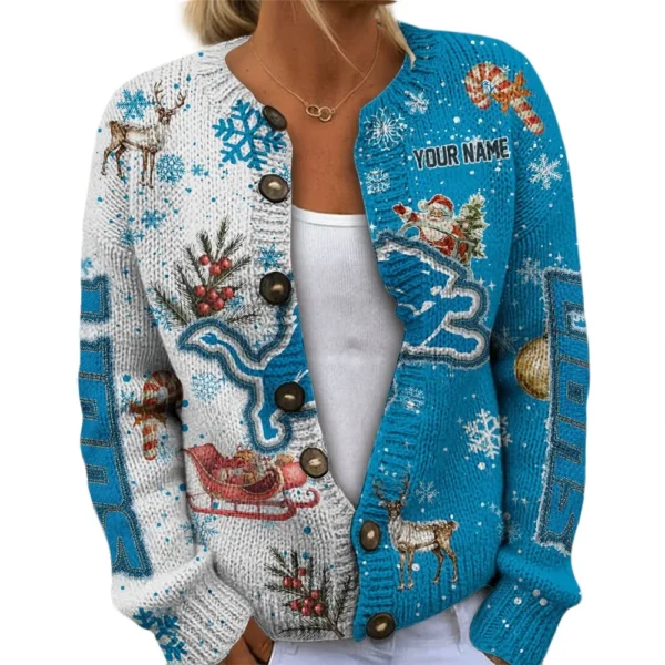 Detroit Lions Women’s Knit Sweater New 2026 Limited Customize Name