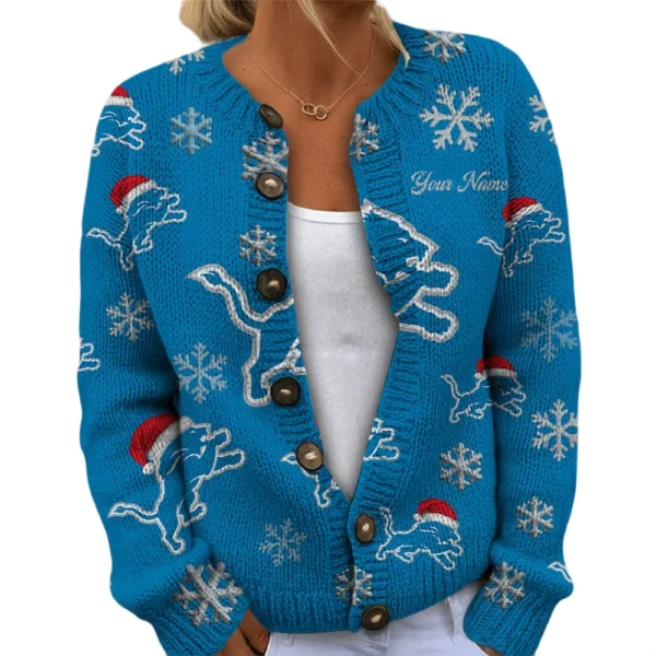 Detroit Lions Women’s Knit Sweater New 2026 Customize Name