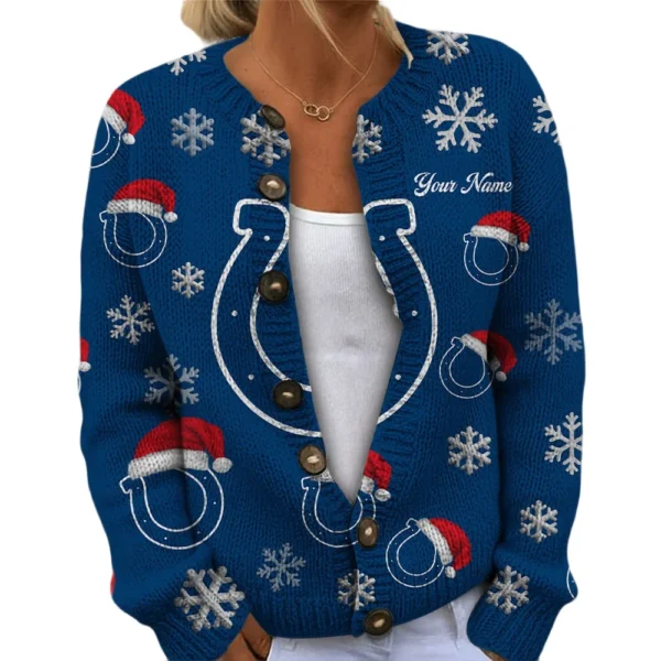 Indianapolis Colts Women’s Knit Sweater New 2026 Customize Name