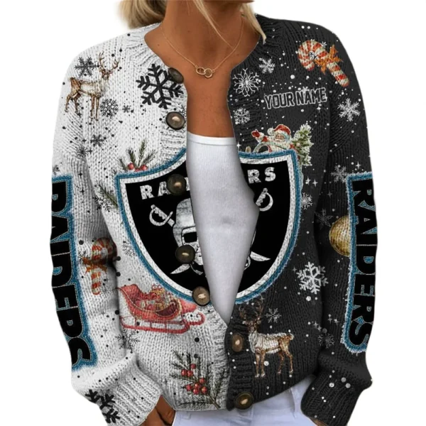 Las Vegas Raiders Women’s Knit Sweater New 2026 Limited Customize Name