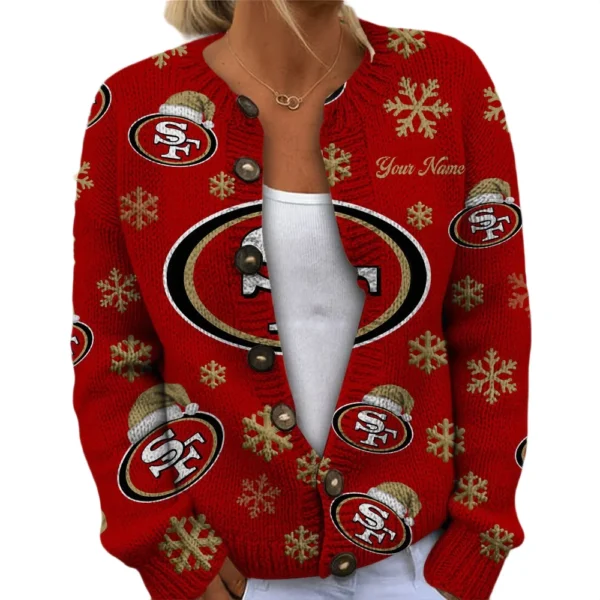 San Francisco 49ers Women’s Knit Sweater New 2026 Customize Name