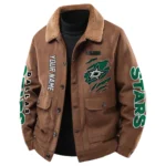 Dallas Stars Men's Sherpa Collar Casual Jacket Button Front Casual Outerwear