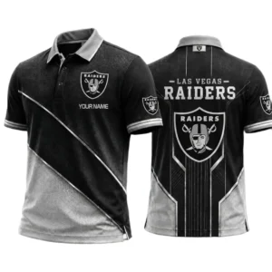 Las Vegas Raiders Men’s Button Short Sleeve Polo Bottom Slit 2026 Limited Customize Name