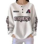 Arizona Diamondbacks Women’s Waffle Knit Button Front Long Sleeve Shirt Personalize Name