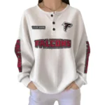 Atlanta Falcons Women’s Waffle Knit Button Front Long Sleeve Shirt Personalize Name
