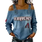 Arizona Diamondbacks Women's Off-Shoulder Long Sleeve Top Shoulder Straps