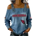 Arizona Cardinals Women's Off-Shoulder Long Sleeve Top with Shoulder Straps