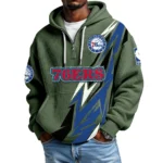 Philadelphia 76ers Waffle Knit Hoodie Quarter Zip 2026 Limited