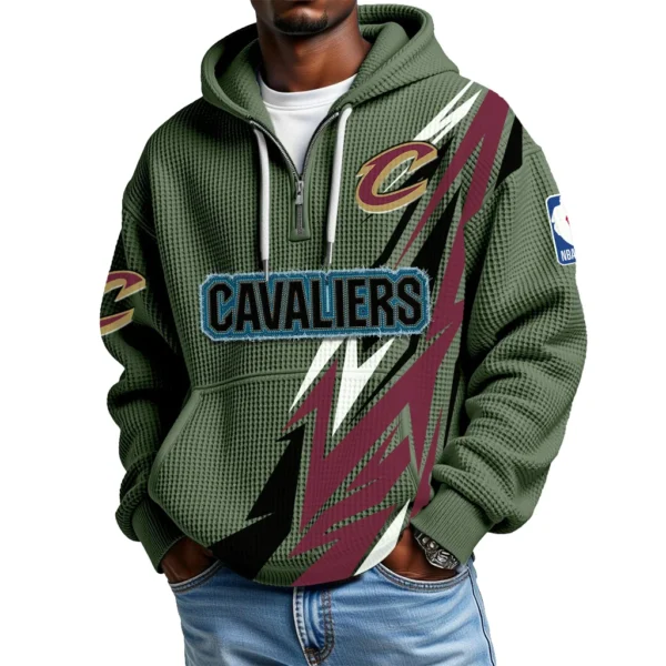 Cleveland Cavaliers Waffle Knit Hoodie Quarter Zip 2026 Limited