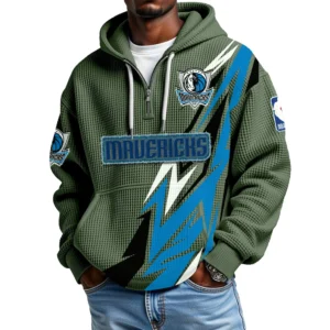 Dallas Mavericks Waffle Knit Hoodie Quarter Zip 2026 Limited