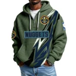 Denver Nuggets Waffle Knit Hoodie Quarter Zip 2026 Limited
