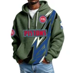 Detroit Pistons Waffle Knit Hoodie Quarter Zip 2026 Limited
