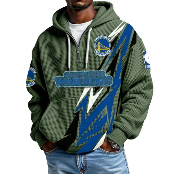 Golden State Warriors Waffle Knit Hoodie Quarter Zip 2026 Limited